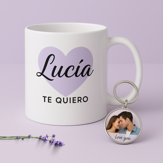 Taza  + Llavero Personalizados
