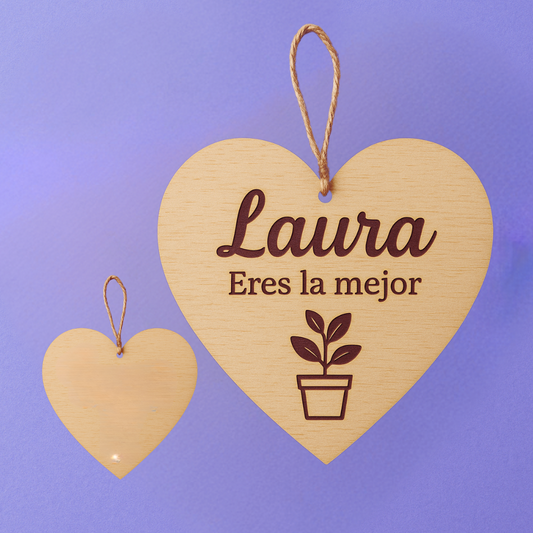 Corazón de MDF Personalizado con Foto para Colgar